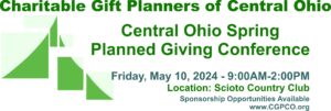 May 10, 2024 - Spring 2024 Planned Giving Conference @ Scioto Country Club
